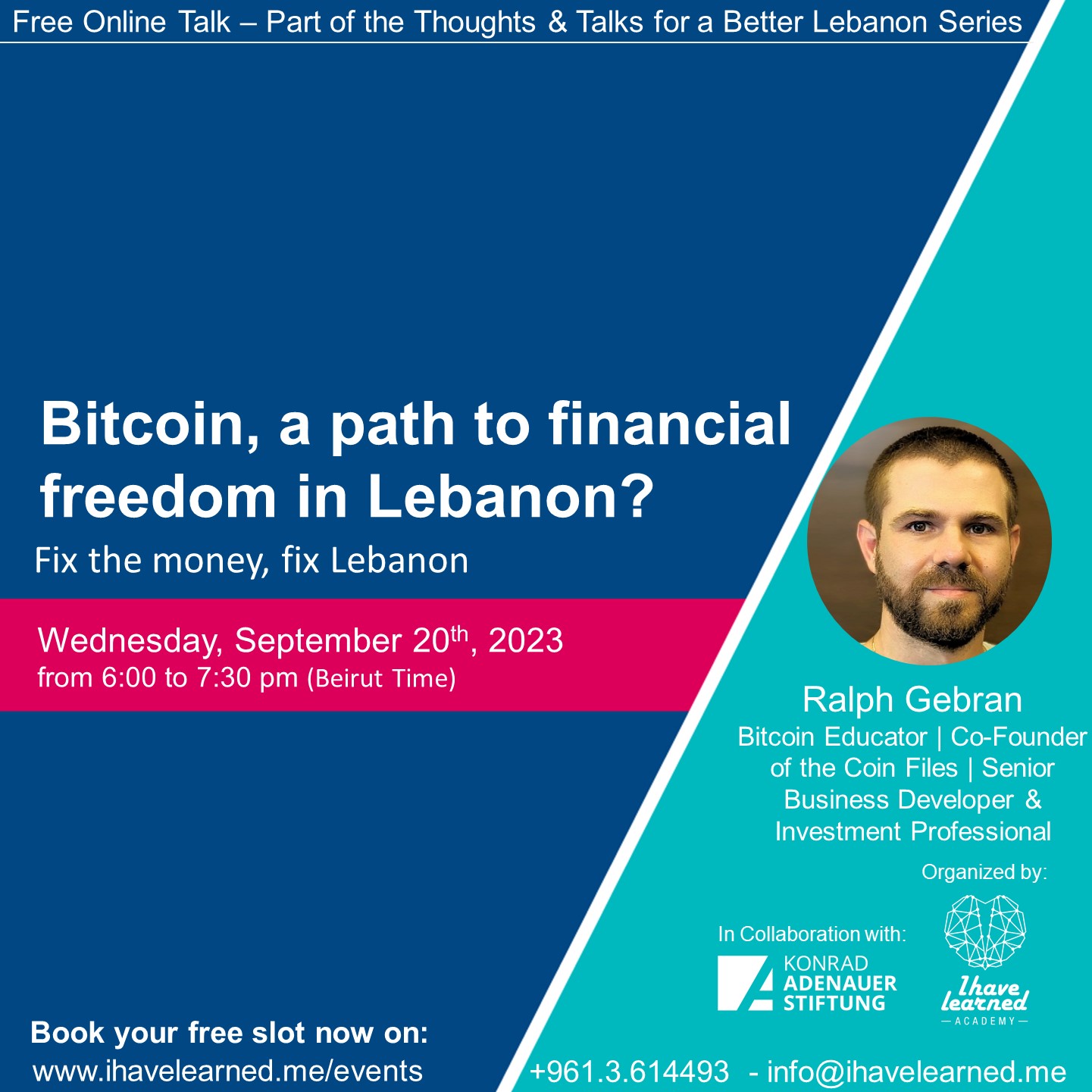 Bitcoin, a path to financial freedom in Lebanon? Free Online Talk I